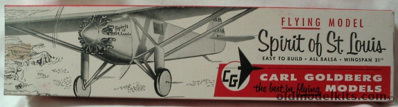 Carl Goldberg Models Spirit of St. Louis / Ryan NYP - 21 Inch Wingspan Balsa Flying Aircraft, D1-100 plastic model kit